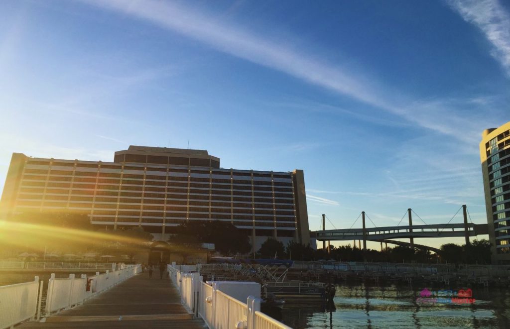 Contemporary Resort View from Pier in Lake Buena Vista Florida