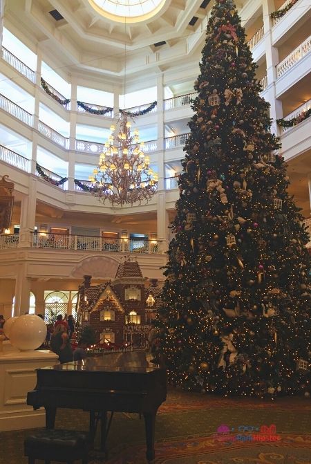Disney Grand Floridian Resort and Spa Christmas Tree in the Lobby. Keep reading to learn about free things to do at Disney World and Disney freebies.
