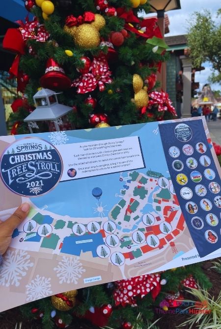 Disney Springs Christmas Tree Trail Stroll Map Locations