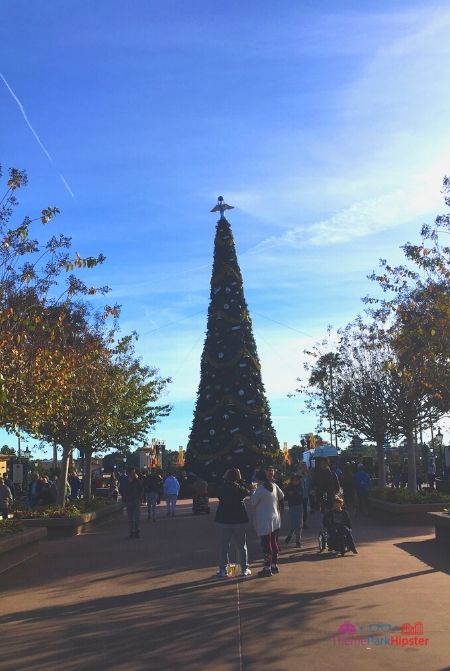 Large Disney Christmas Tree at Epcot Festival of the Holidays. Keep reading to learn about the best things to do at Disney World for Christmas.