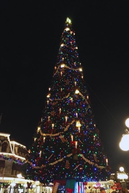 Magic Kingdom Christmas Tree at Night. Keep reading to get the best things to do at the Magic Kingdom for Christmas and a full guide to Mickey's Very Merry Christmas Party Tips!