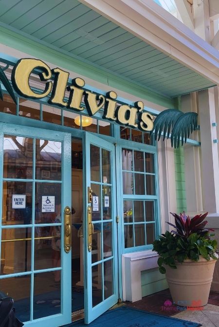 Olivia's Cafe Entrance at Disney World. Keep reading to learn how to do Thanksgiving Day at Disney World.