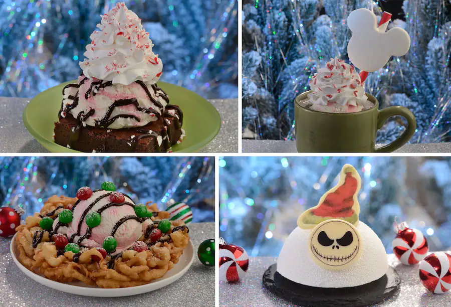 Plaza Ice Cream Parlor and Sleepy Hollow Holiday Food at Disney. Keep reading to get the best Disney at Christmastime tips for your trip!