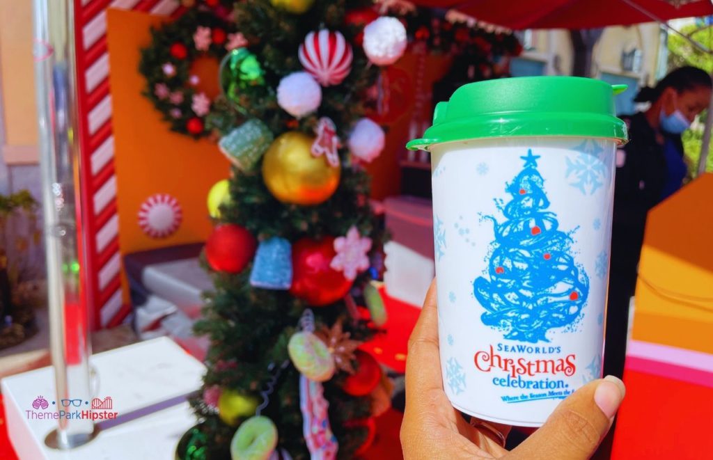 SeaWorld Christmas Celebration Hot Chocolate. Keep reading to learn about Christmas at SeaWorld Orlando!