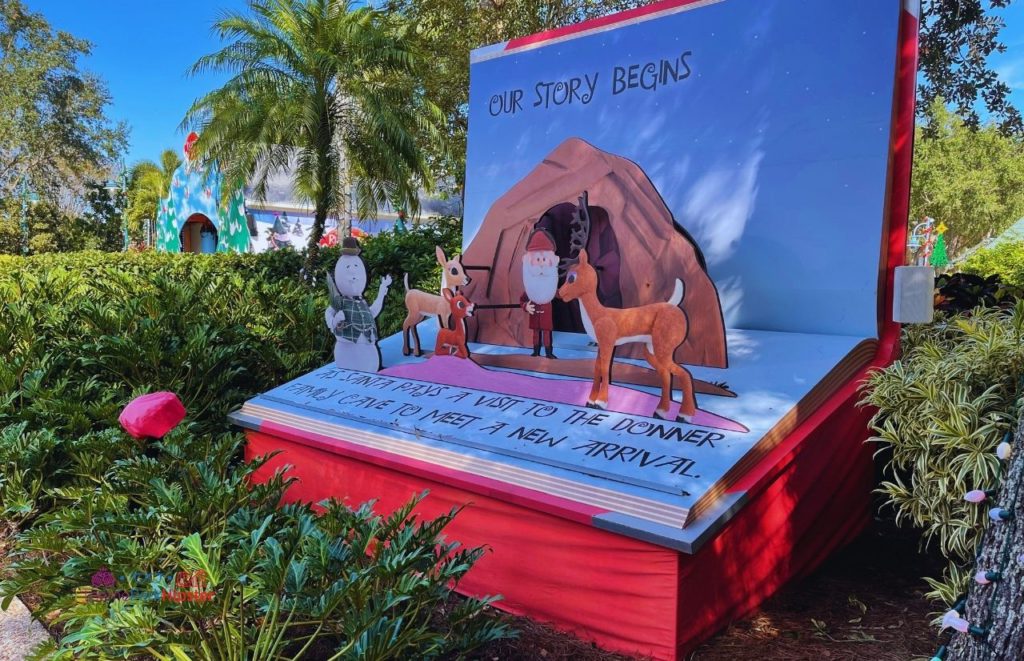 SeaWorld Christmas Celebration Rudolph the Red Nose Reindeer and Santa Claus. Keep reading to learn about Christmas at SeaWorld Orlando!