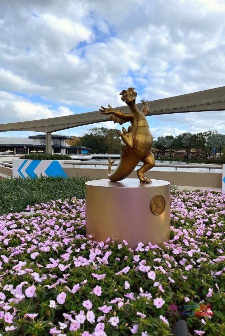 Disney 50th Anniversary Celebration Figment Statue at Epcot