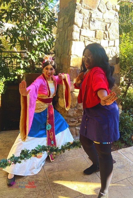 Disney Princess Adventures Breakfast at Disneyland meeting Mulan in Napa Rose