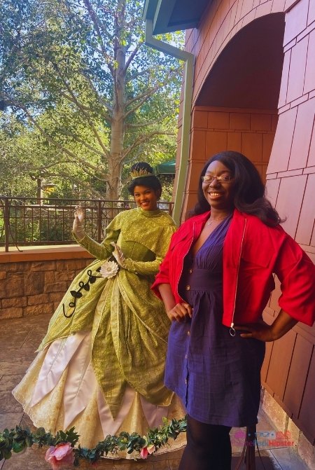 Disney Princess Adventures Breakfast at Disneyland meeting Princess Tiana in Napa Rose. One of the best places to eat in disneyland.