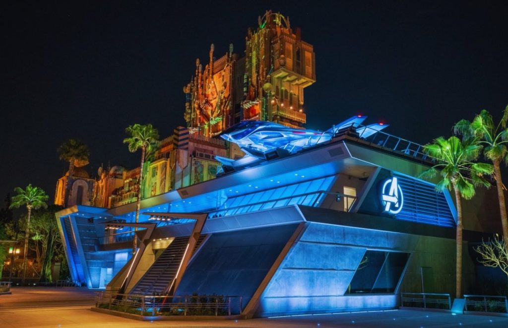Disneyland Avengers Campus with Guardians of the Galaxy Cosmic Rewind Disney California Adventure