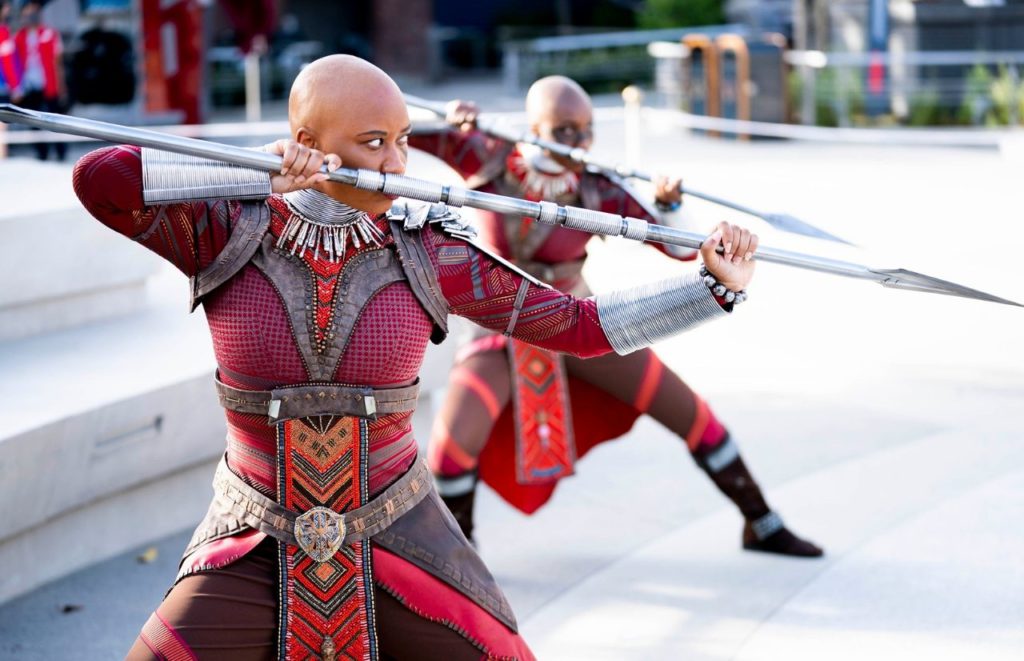 Dora Milaje from Black Panther at Disney California Adventure Avengers Campus