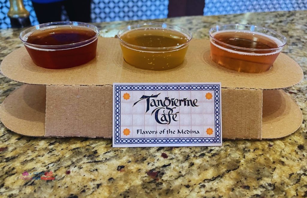 Epcot International Festival of the Arts 2022 Tangerine Cafe Flavors of Medina in Morocco with Cider Flight