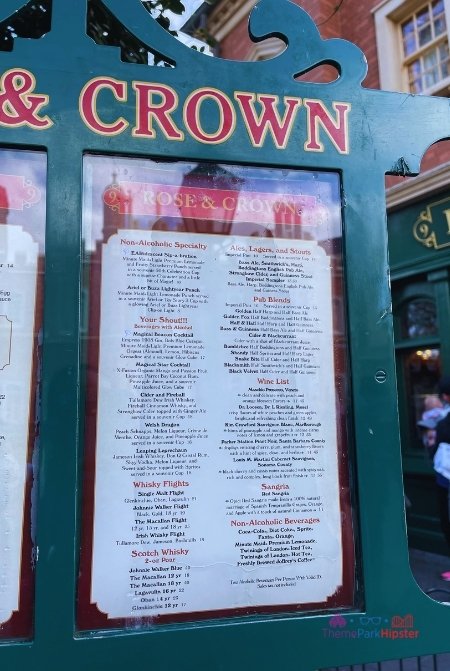 Epcot Rose and Crown Menu Drinks. Keep reading to get the full guide and review to Rose and Crown Dining Room and Pub at Epcot in Walt Disney World Resort.