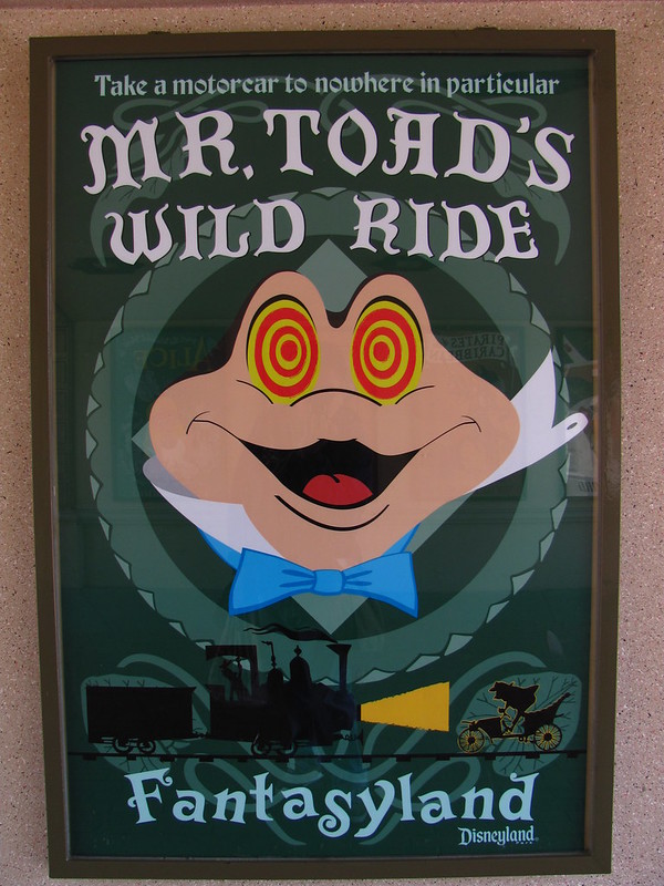 Mr Toads Wild Ride Attraction Artwork at Disneyland