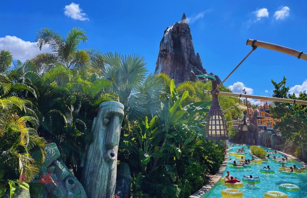 Volcano Bay Lazy River at Universal Orlando Resort. Keep reading to know where to find cheap tickets for theme parks in Florida.