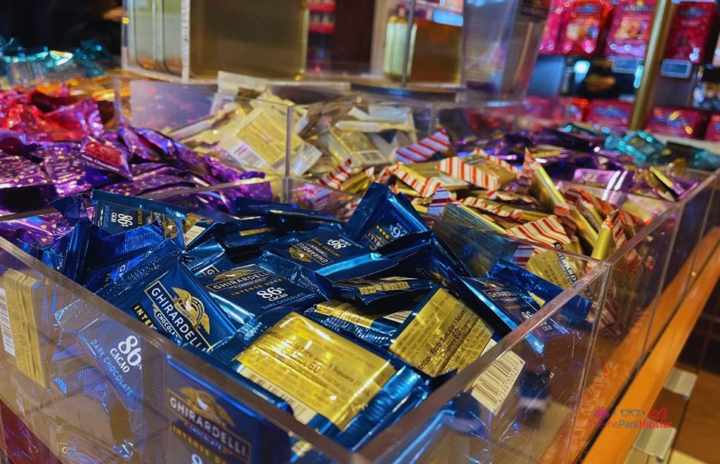 Disney Springs Ghirardelli Candy upclose