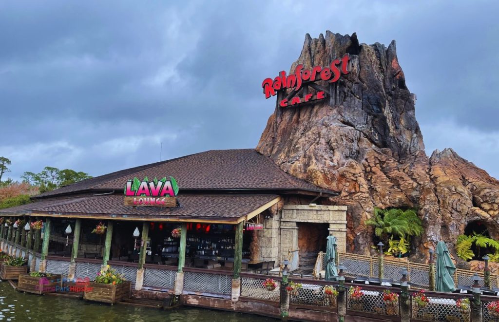 Disney Springs Rainforest Cafe Lava Lounge. Keep reading to get the best drinks at Disney Springs and the best adult beverages at Walt Disney World!
