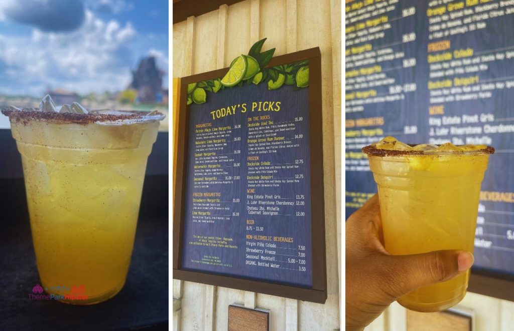 Dockside Margarita Menu in Disney Springs. Keep reading to get the best things to do at Disney Springs for solo travelers on a solo disney world trip.