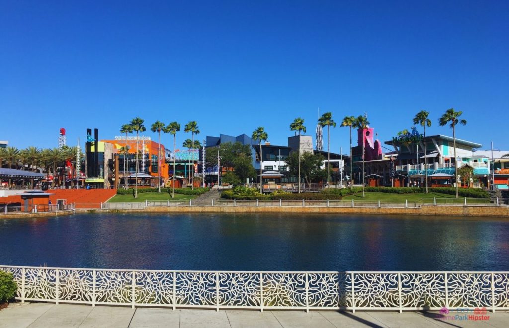 CityWalk View overlooking Lagoon at Universal Orlando Resort. Keep reading to see what you can do for the 4th of July in Orlando on Independence Day.