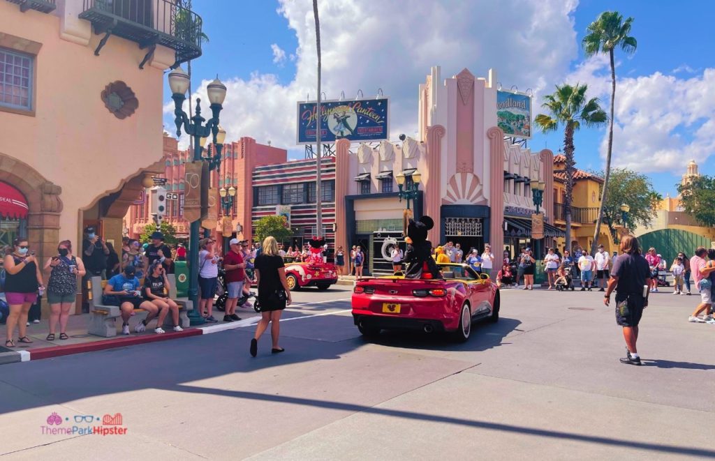 Disney Hollywood Studios Mickey Mouse Cavalcade Parade. Keep reading to learn more about where to meet Disney World characters. 