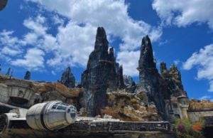 Disney World Hollywood Studios Star Wars Land Millennium Falcon Ride Queue Entrance with Height Requirements