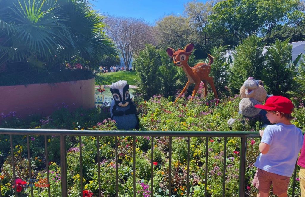 Epcot Flower and Garden Festival Bambi Topiary. Keep reading for the best Epcot International Flower and Garden Festival tips!
