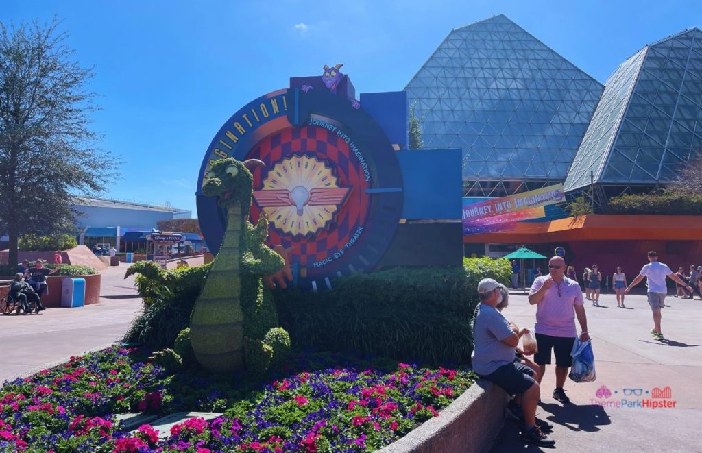 Epcot Flower and Garden Festival Figment Topiary. Keep reading to see the best epcot flower and garden topiaries through the years!