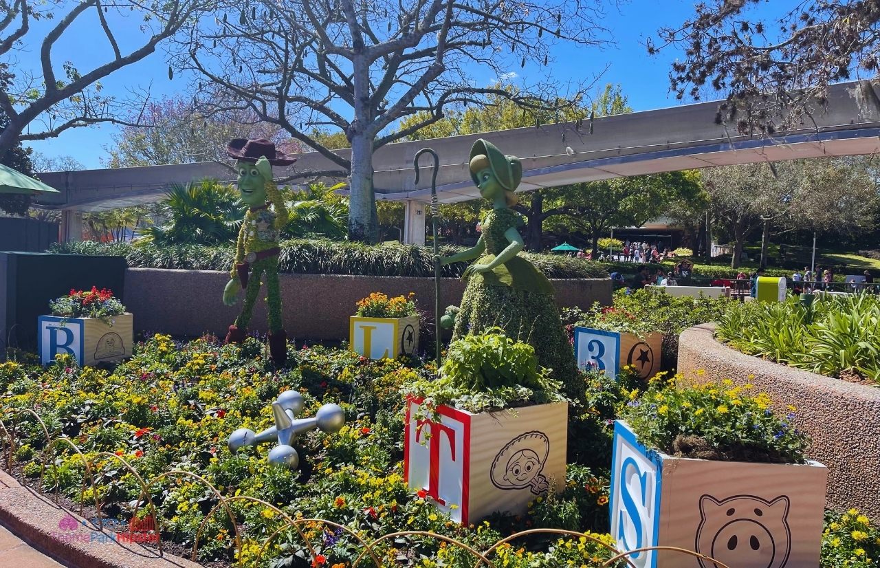 Epcot Flower and Garden Festival Toy Story Topiary with Woody and Bo Peep