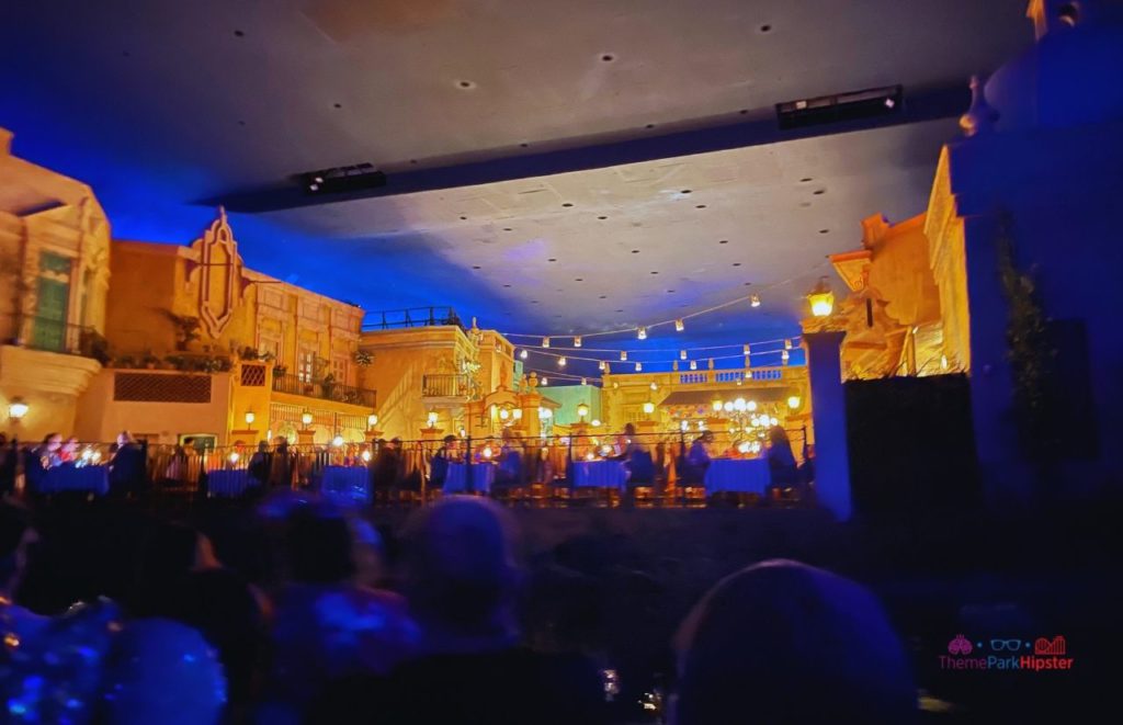 Epcot Mexico Pavilion Three Caballeros Grand Fiesta Tour Overlooking San Angel Inn. Keep reading to learn about the best Epcot Mexican restaurants.