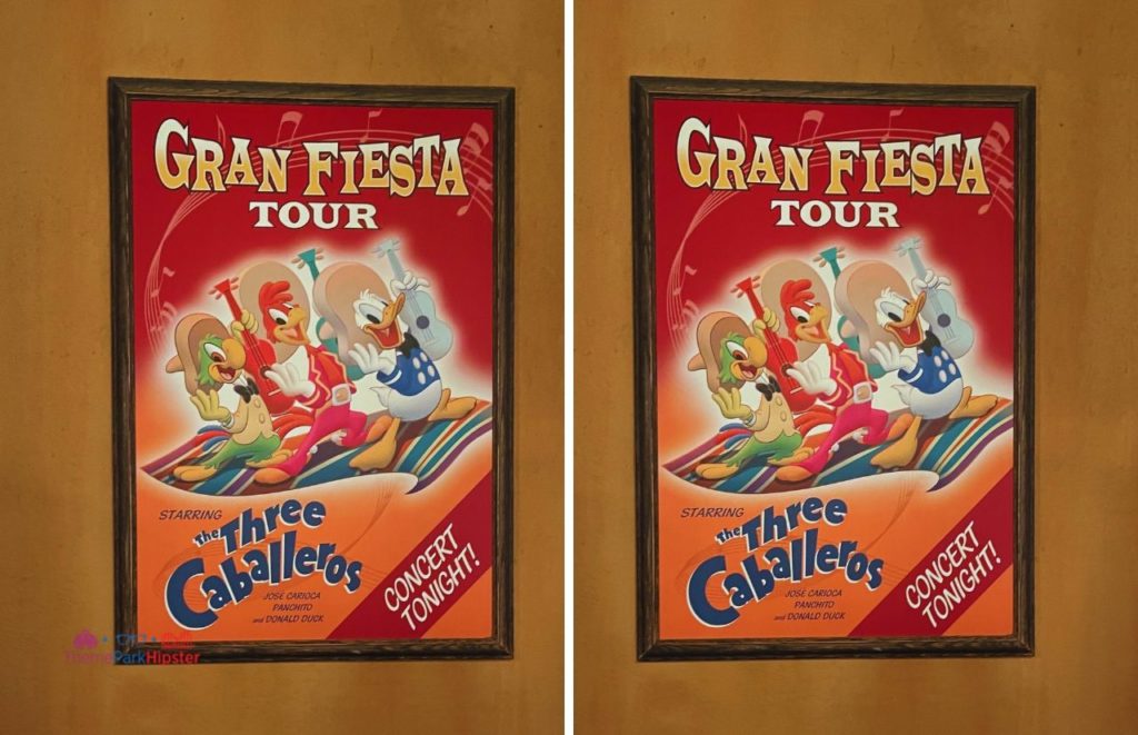 Epcot Mexico Pavilion Three Caballeros Gran Fiesta Tour Poster. One of the best boat and water rides at Epcot.