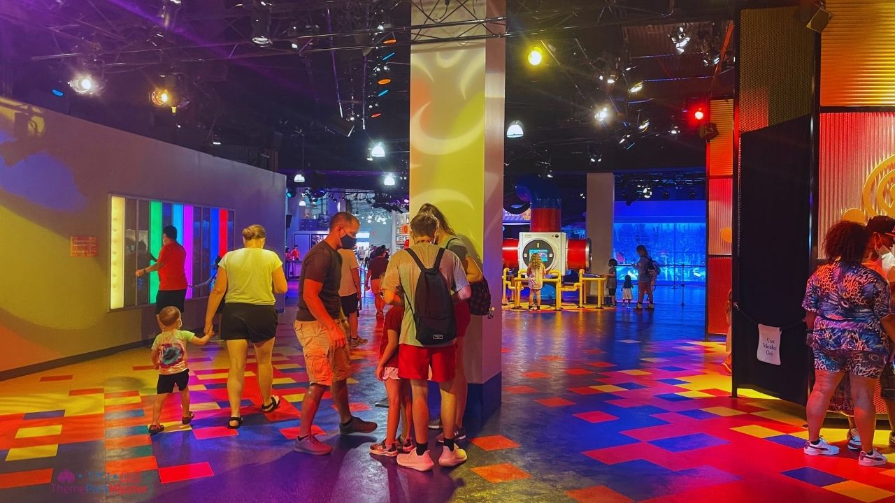 Figment at Epcot Journey into Imagination Imagineworks activity area