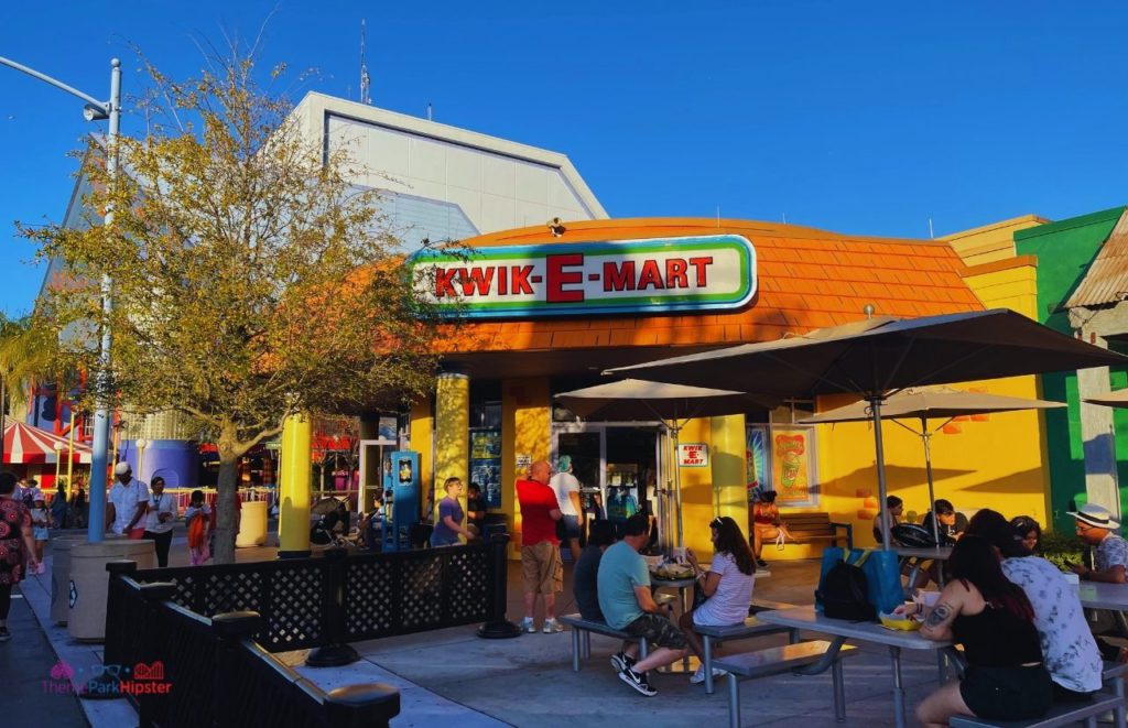 Kwik E Mart in Simpsons Land at Universal Studios Florida. Keep reading to learn about the Universal Studios Crowd Calendar 2024.