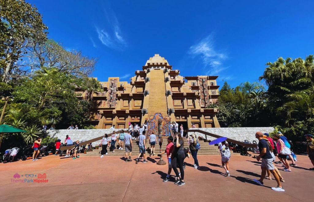 Mexico Pavilion at Epcot Pyramid in the Florida Sun. Keep reading to learn about the best Epcot Mexican restaurants.