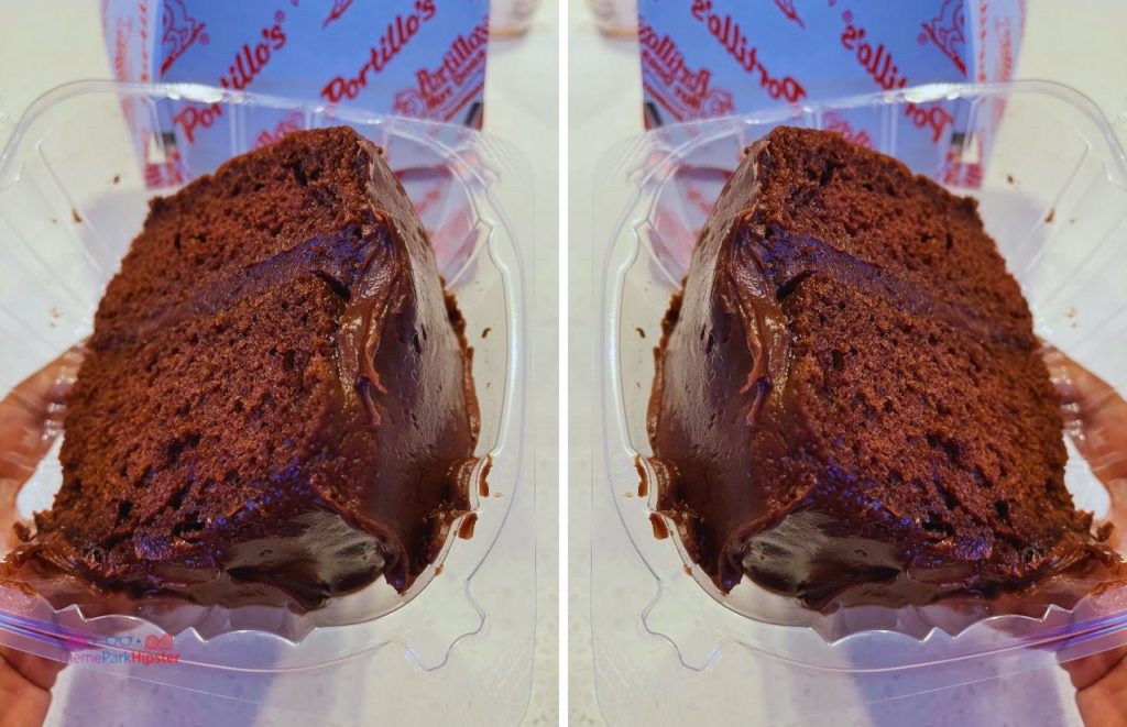 Portillo’s Chocolate Cake in Orlando Florida. One of the best restaurants near SeaWorld.