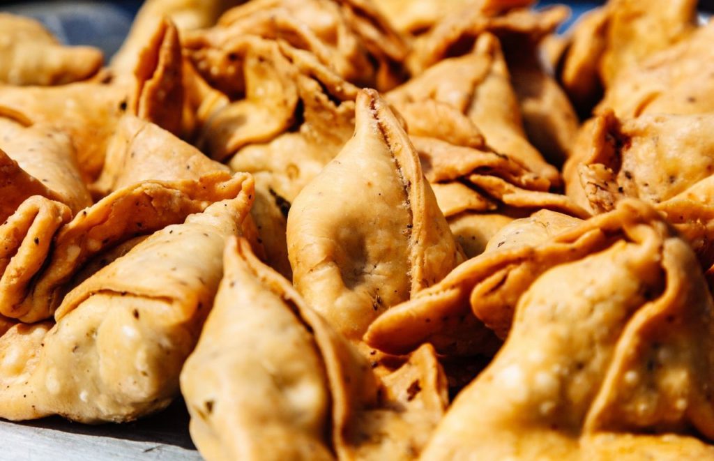 Samosa at Curry Mantra in Orlando, Florida. Keep reading to get the best restaurants near SeaWorld Orlando.