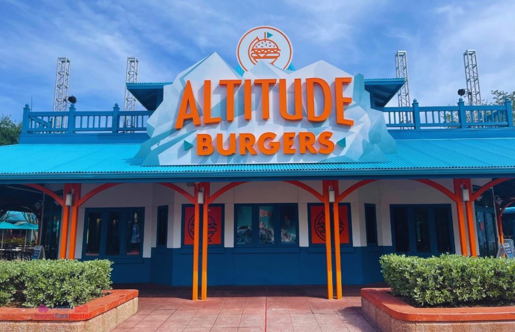 SeaWorld Orlando Altitude Burgers Front Area. Keep reading to learn more about the best SeaWorld Orlando restaurants.