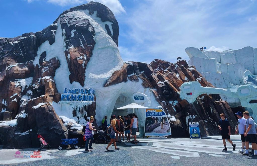 SeaWorld Orlando Empire of the Penguin Attraction Entrance to the Exhibit. SeaWorld Orlando Annual Pass Member Perks and Benefits