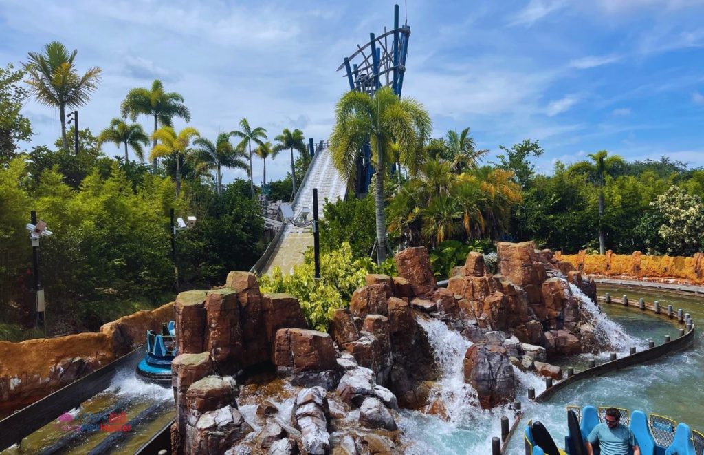 SeaWorld Orlando Infinity Falls. Keep reading for more SeaWorld 4th of July tips during Electric Ocean this summer Independence Day!