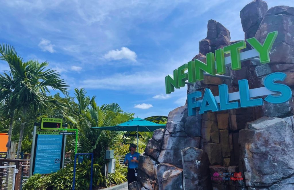 SeaWorld Orlando Wait Times with Infinity Falls Entrance to Water Ride