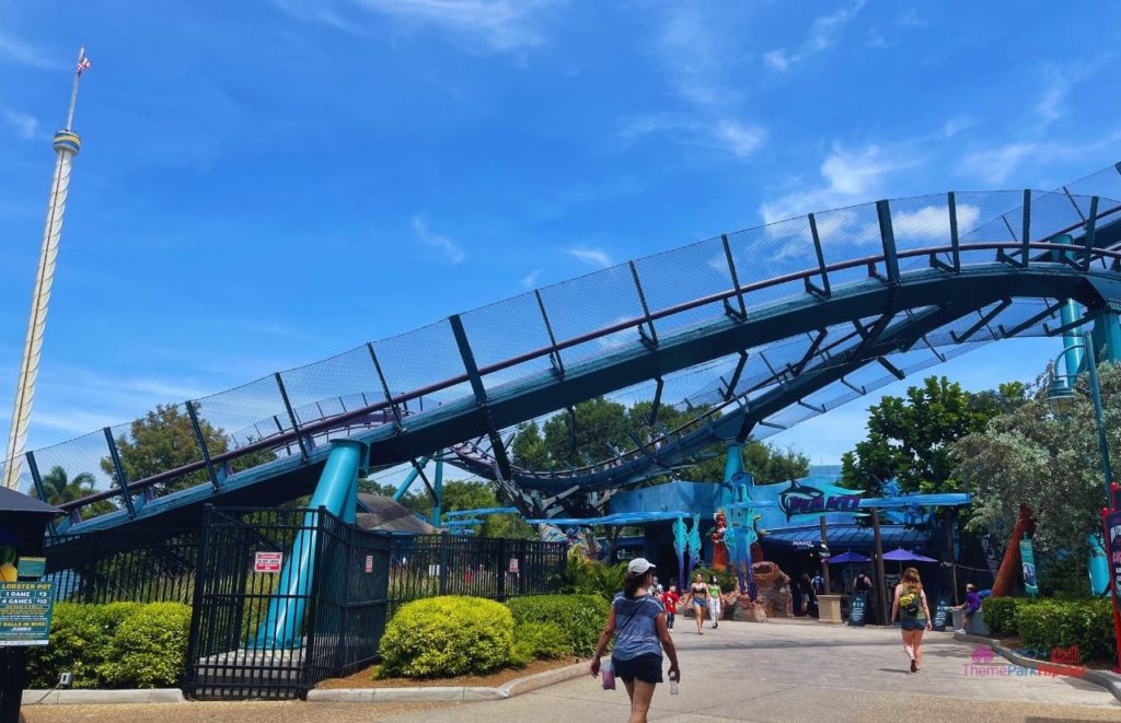 SeaWorld Orlando Mako with Skytower. One of the best roller coasters in Florida.