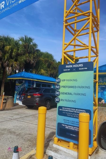 SeaWorld Orlando Parking Cost and Price and Hours