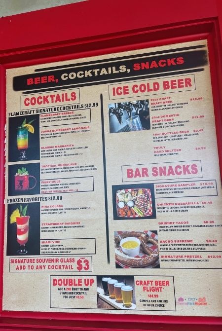 SeaWorld Orlando Sea fire grill bar menu Flamecraft Bar. Keep reading to learn more about the best SeaWorld Orlando restaurants.