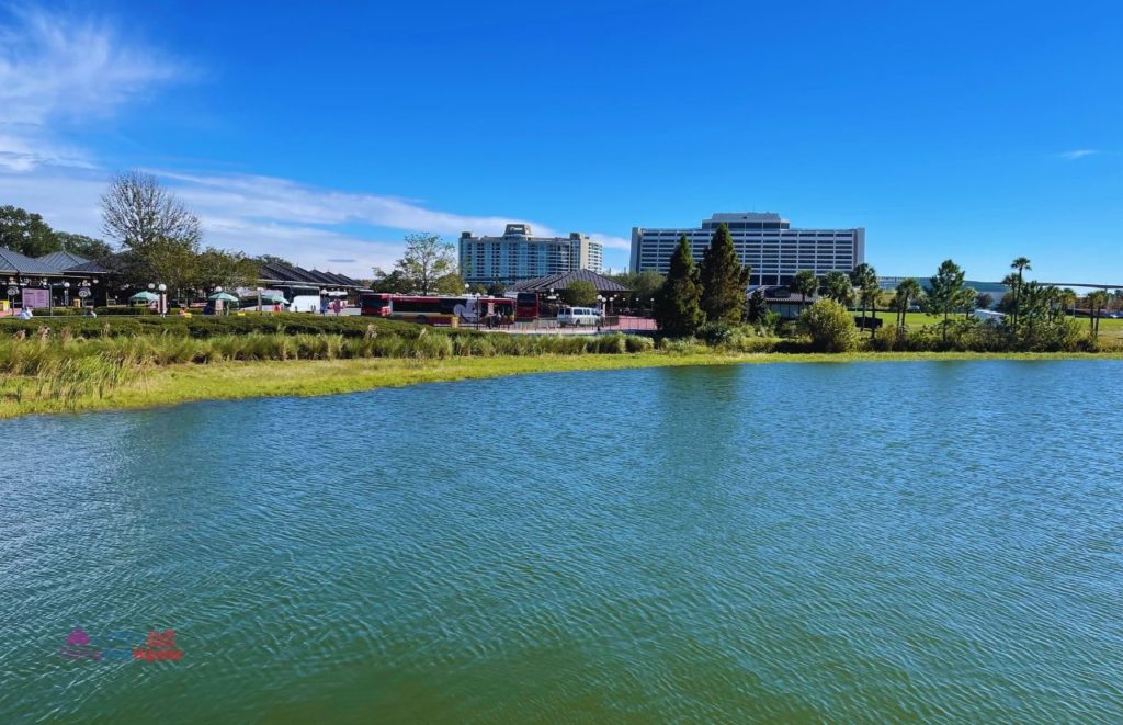 Disney Magic Kingdom Lagoon overlooking Contemporary Resort