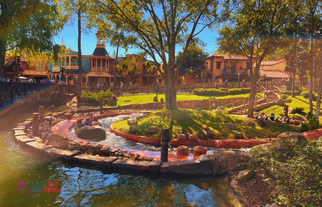 Disney Magic Kingdom Log Flume Ride on Water of Formerly Splash Mountain now Tiana's Bayou Adventure in Frontierland