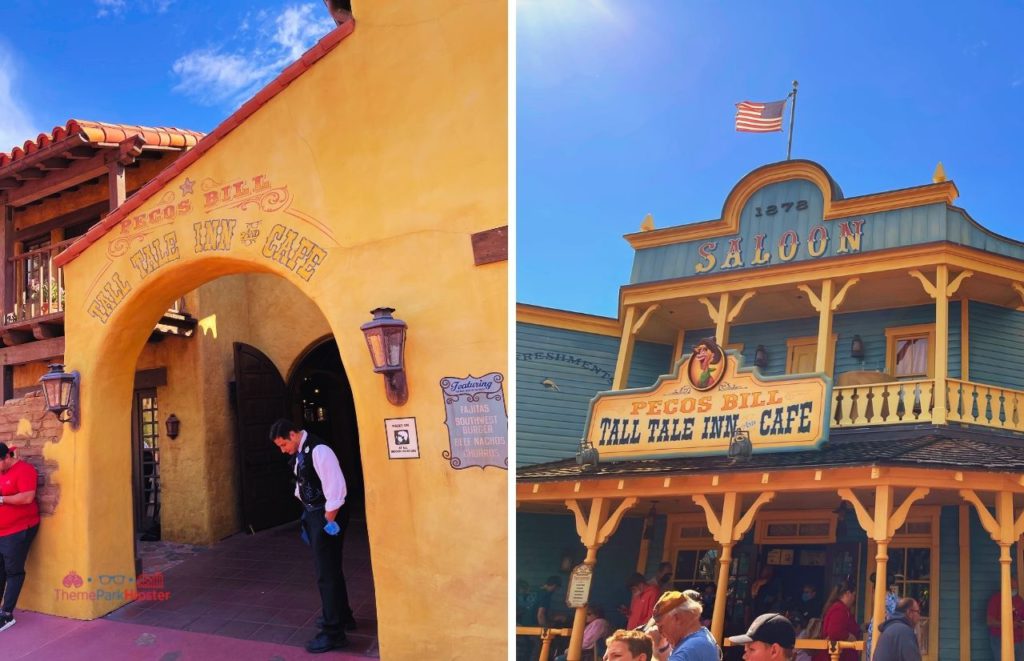 Disney Magic Kingdom Pecos Bill Tall Tale Inn and Cafe in Frontierland. One of the best quick service and counter service restaurants at Magic Kingdom.