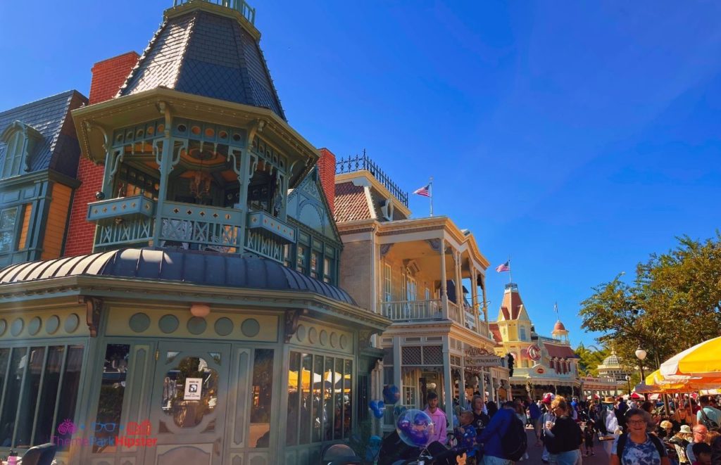 Disney Magic Kingdom Rear View of The Plaza Restaurant and Ice Cream Parlour