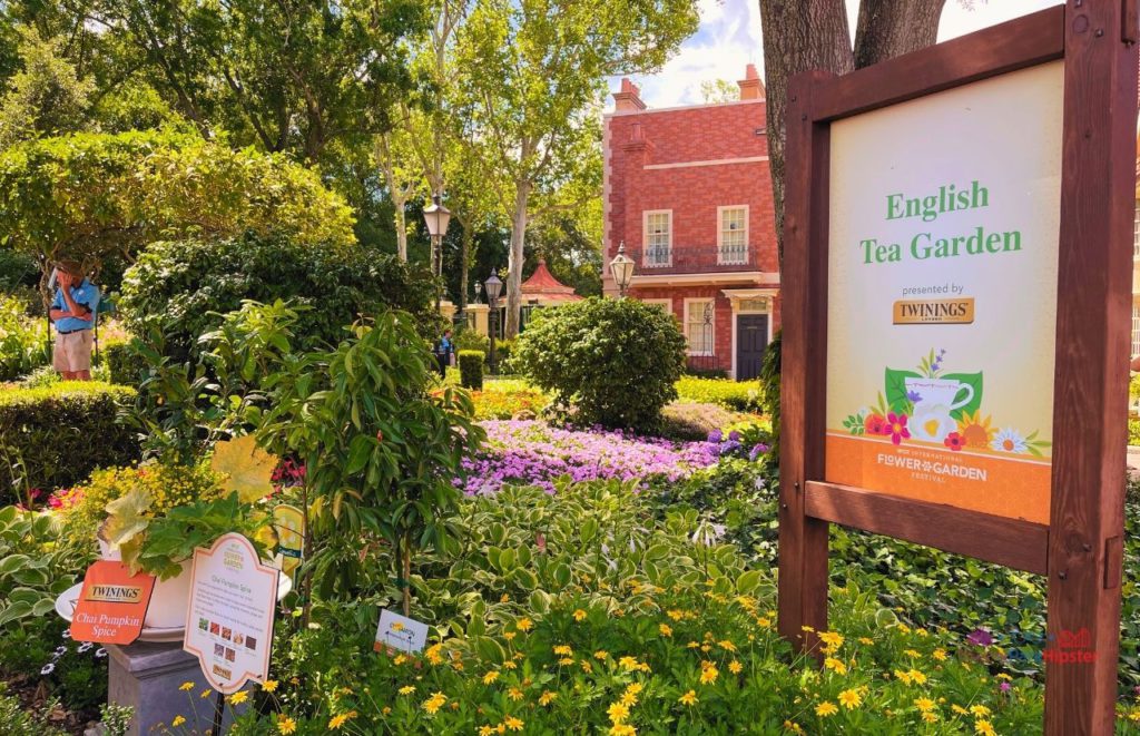 Epcot Flower and Garden Festival English Tea Garden in UK Pavilion