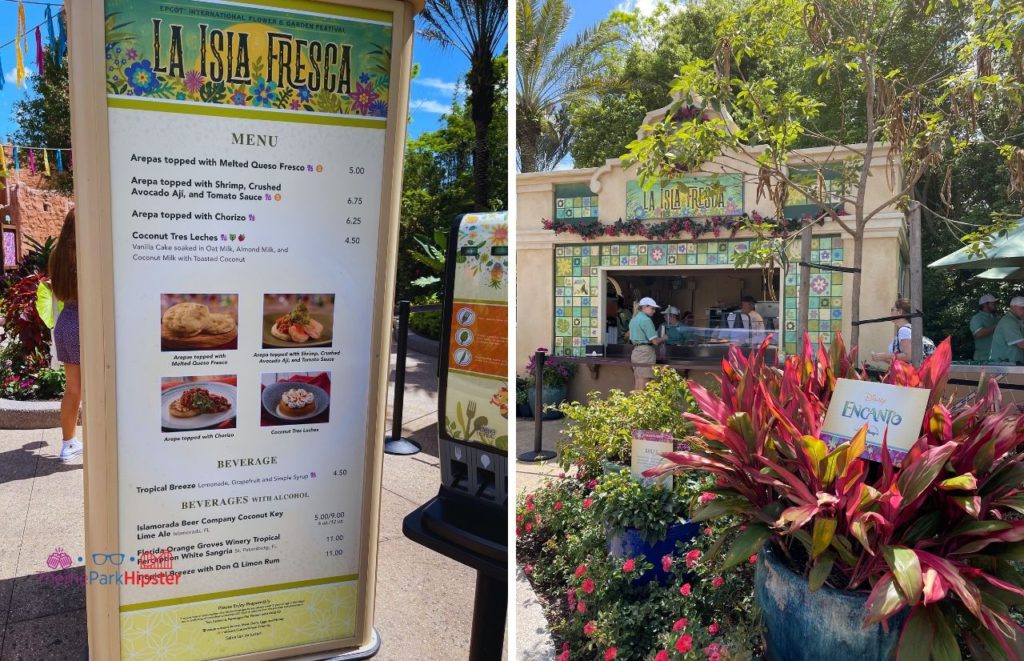 Epcot Flower and Garden Festival La Isla Fresca with Encanto Flower. Keep reading for the best Epcot International Flower and Garden Festival tips!