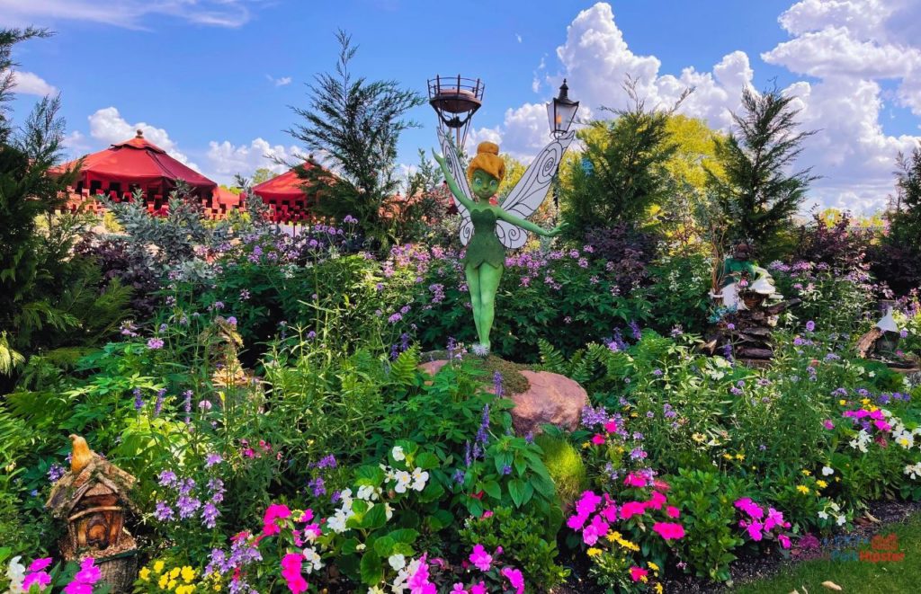 Epcot Flower and Garden Festival Tinker Bell Garden in UK Pavilion. Keep reading to know what to do in every country in the Epcot Pavilions of World Showcase.