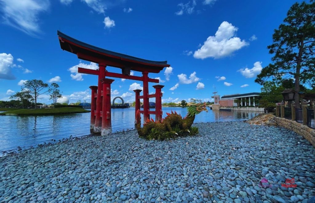 Epcot Japan Pavilion view of World Showcase Lagoon