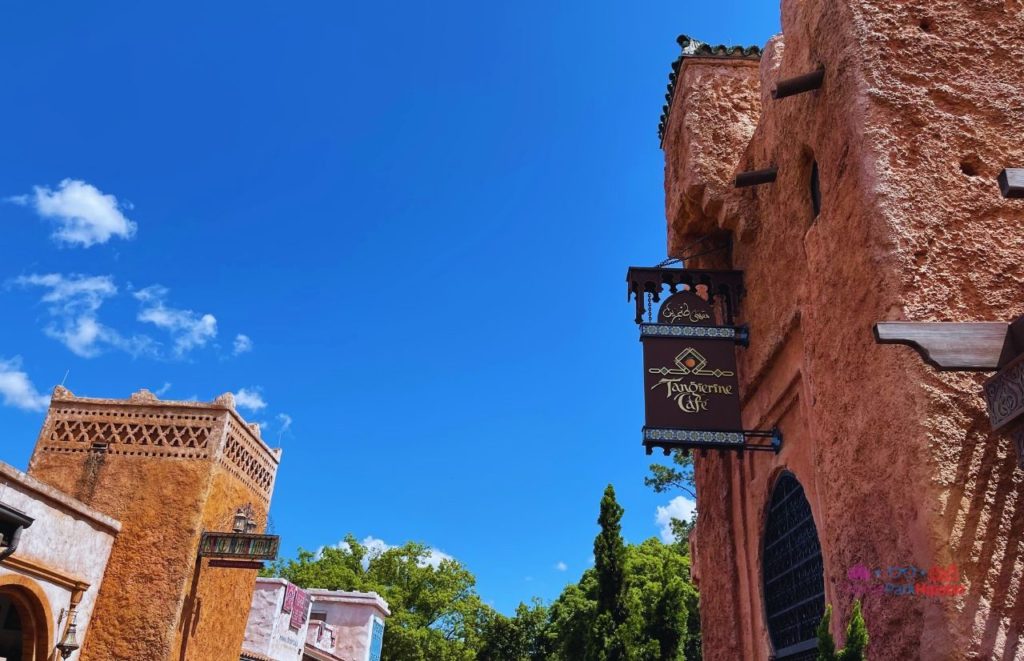 Epcot Morocco Pavilion Tangerine Cafe and Spice Road Table